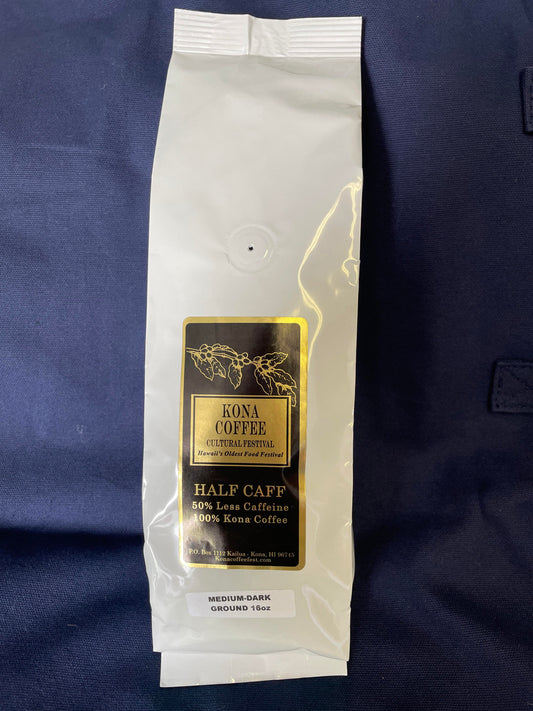 100% Kona Coffee - Half Caff Medium/Dark